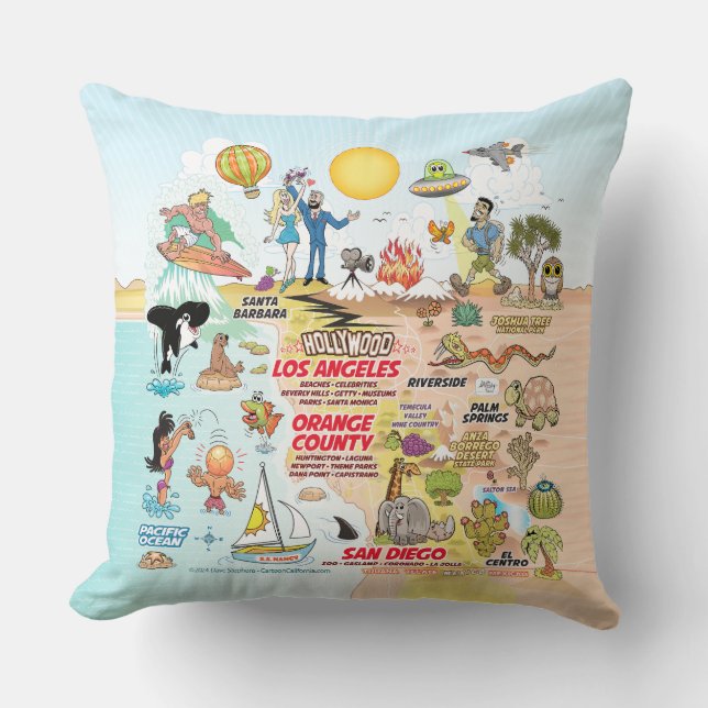 Cojín Decorativo California del Sur (Anverso)