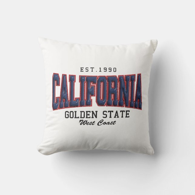 Cojín Decorativo California en 3D (Anverso)