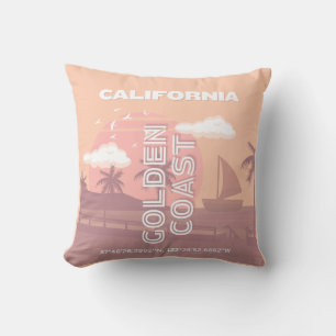 Cojín Decorativo California, Travel Art, Preppy, Pastel