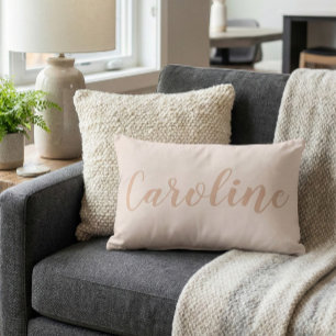 Cojín Decorativo Caligrafía de nombre personalizado minimalista con