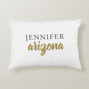 Cojín Decorativo Caligrafía Elegante Sencilla Agregar Nombre Propio
