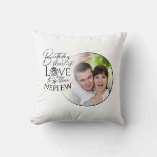 Cojín Decorativo Caligrafía Foto Personalizada Cumpleaños Para Sobr