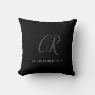 Cojín Decorativo Caligrafía Monograma Nombre Regalo Personalizado G