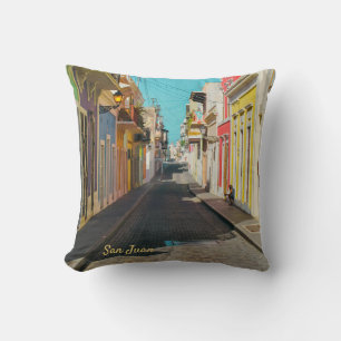 Cojín Decorativo Calle Empedrada de San Juan Antiguo Fotografía