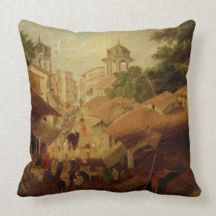 Cojín Decorativo Calle en Patna, c.1825 (aceite en lona)