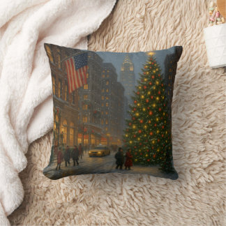 Cojín Decorativo calles frescas de navidad en nueva york