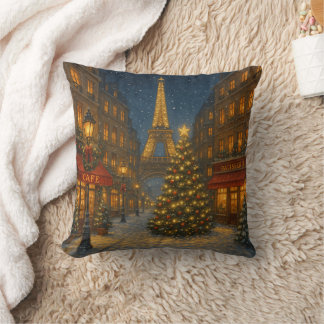 Cojín Decorativo Calles maravillosas de París en Navidad