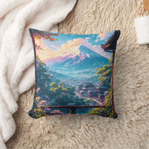 Cojín Decorativo Calma matutina sobre Fuji