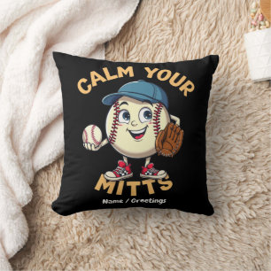 Cojín Decorativo Calma Tus Guantes El Mejor Equipo de Béisbol