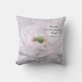 Cojín Decorativo Calmar a la flor con un mensaje de la Biblia
