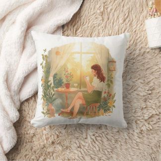 Cojín Decorativo Calmo matutino - Momento caprichoso del café Kind_