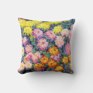 Cojín Decorativo Cama de crisantemos por Monet