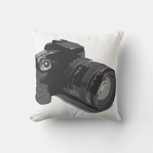 Cojín Decorativo Cámara D-SLR moderna (Anverso)