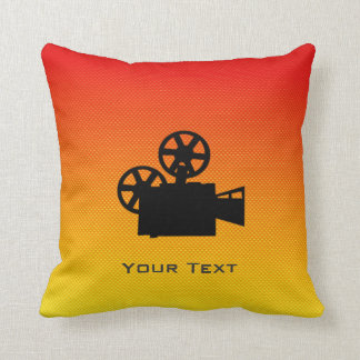 Cojín Decorativo Cámara de película Naranja amarilla