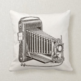 Cojín Decorativo Cámara del vintage - fotografía antigua de las