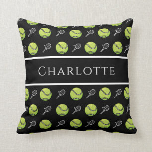 Cojín Decorativo Camaradas verdes de tenis y equipo de entrenadores