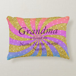 Cojín Decorativo Cambiar Añadir Nombres A La Abuela Le Aman - Estre