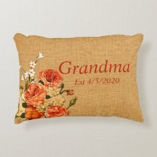 Cojín Decorativo Cambiar cualquier texto Abuela Que La Abuela Beige