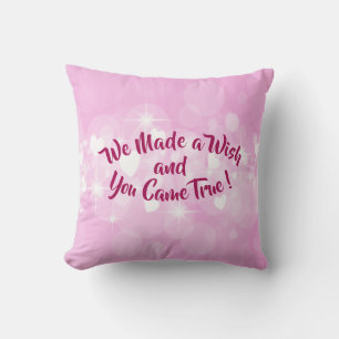 Cojín Decorativo Cambiar El Texto De Nombre Que Hicimos Un Deseo Y 