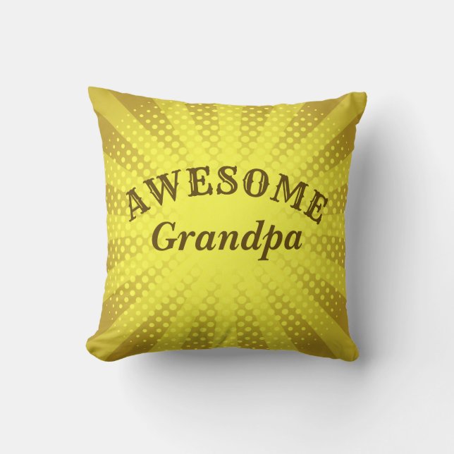 Cojín Decorativo Cambiar nombre y texto - Increíble abuelo (Anverso)