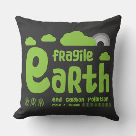 Cojín Decorativo Cambio climático | Contaminación por carbono | Cam