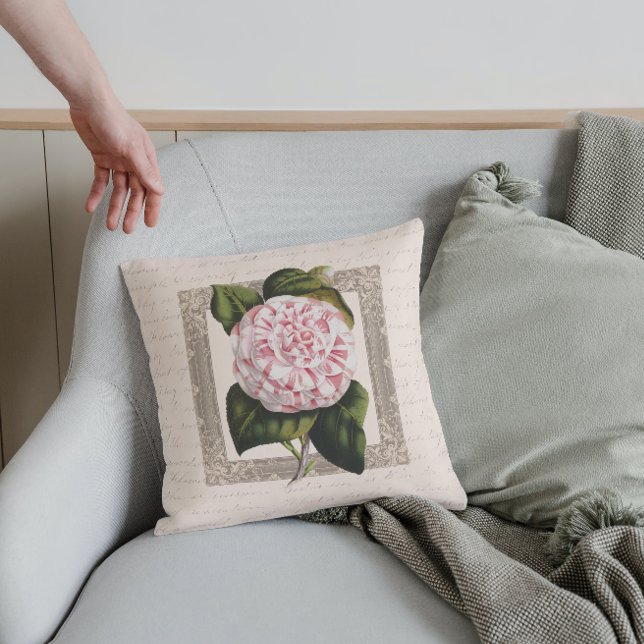 Cojín Decorativo Camellia blanca y rosa de estilo castillo (Subido por el creador)