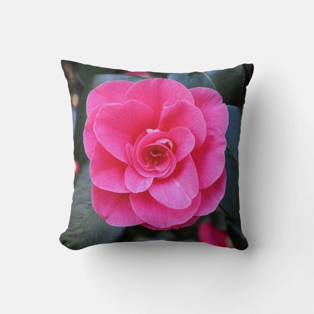 Cojín Decorativo Camellia rosa (Anverso)