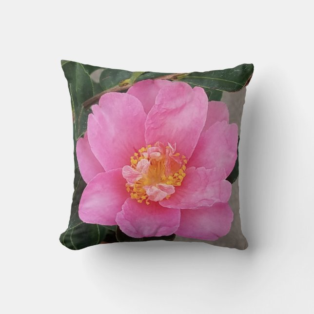 Cojín decorativo Camellia Rosa (Anverso)