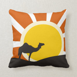 Cojín Decorativo Camello con puesta del sol