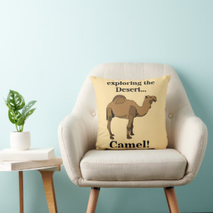 Cojín Decorativo Camello Desierto Animal Divertido