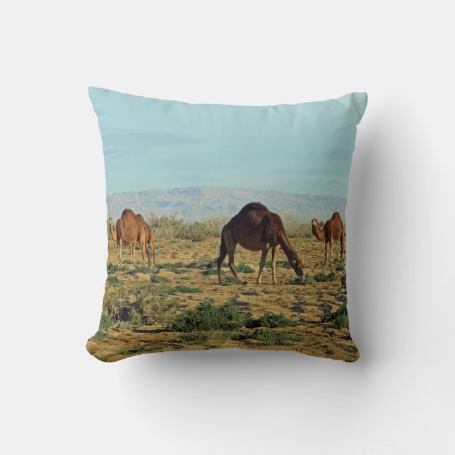Cojín Decorativo Camellos, Túnez (Anverso)