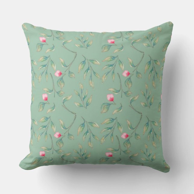 Cojín Decorativo Cameo Green Wedding Keepsake Throw Pillow (Anverso)