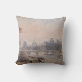 Cojín Decorativo Camille Pissarro - El Sena y el Louvre