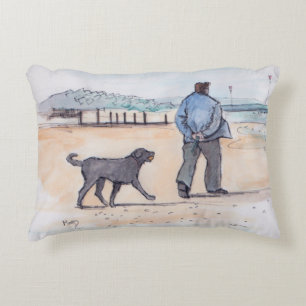 Cojín Decorativo caminando el perro - 07