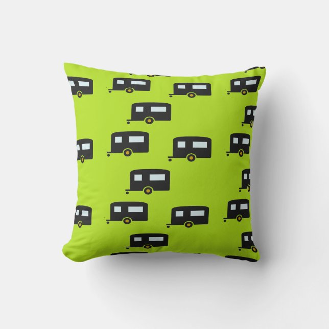 Cojín Decorativo Caminando en verde (Anverso)