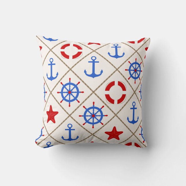 Cojín Decorativo Caminata marina. (Anverso)