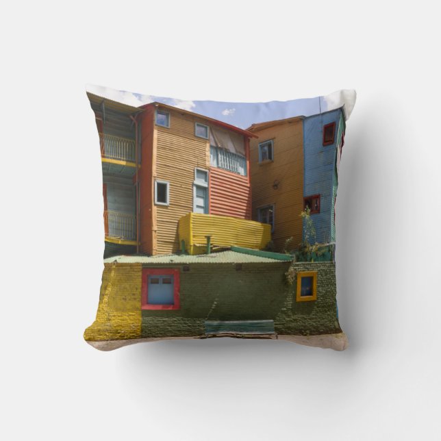 Cojín Decorativo Caminito, La Boca, Buenos Aires (Anverso)