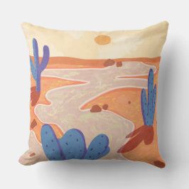 Cojín Decorativo Camino a través del desierto pintado