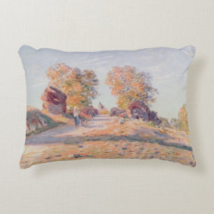 Cojín Decorativo Camino ascendente de Alfred Sisley el en sol