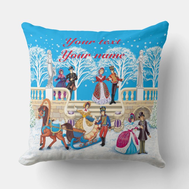 Cojín Decorativo Camino de invierno (Anverso)