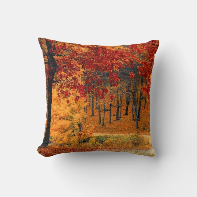 Cojín Decorativo Camino de otoño (Anverso)