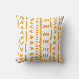 Cojín Decorativo Caminos De Sombra De Sol Patrón Africano En Blanco