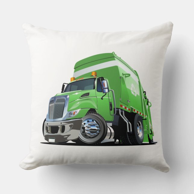 Cojín Decorativo Camión de basura personalizado (Anverso)