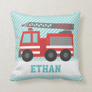 Cojín Decorativo Camión de Bomberos Rojo Lindo para el Dormitorio d