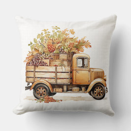 Cojín Decorativo Camión de temporada de otoño
