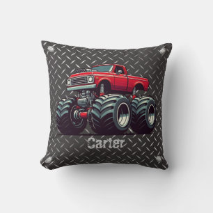 Cojín Decorativo Camión monstruo rojo