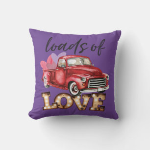 Cojín Decorativo Camión Rojo Montones de amor Decoración en casa