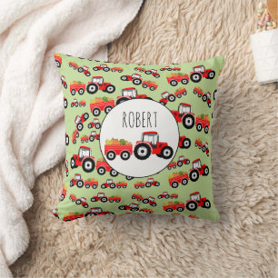 Cojín Decorativo Camión Tractor Rojo Personalizado de Productos de