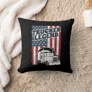 Cojín Decorativo Camionero Leyenda Funny Semi Conductor Camión