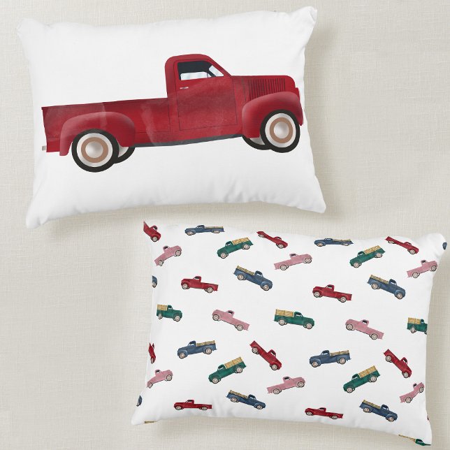 Cojín Decorativo Camiones de recogida Vehículos Cute Transporte Aut (Pickup Trucks Cute Vehicles Car Transportation Accent Pillow)